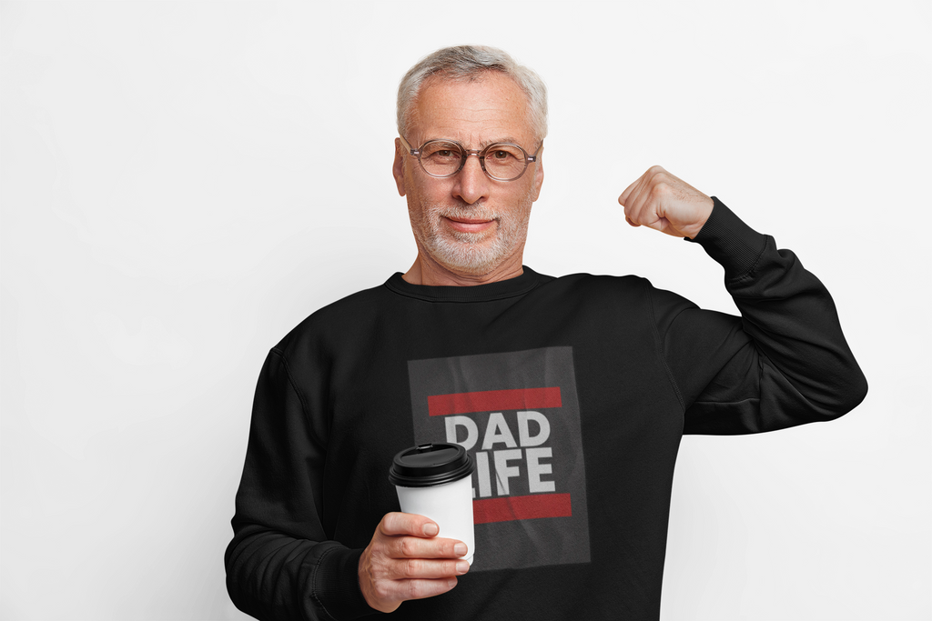 Dad Life Crewneck Sweatshirt – Bold Graphic Dad Life Pullover, Father’s Day Gift