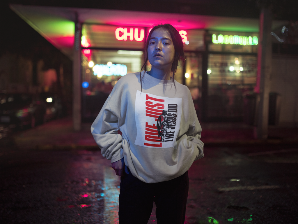 Love Just Like Jesus Did Sweatshirt — Christian Faith Graphic Crewneck