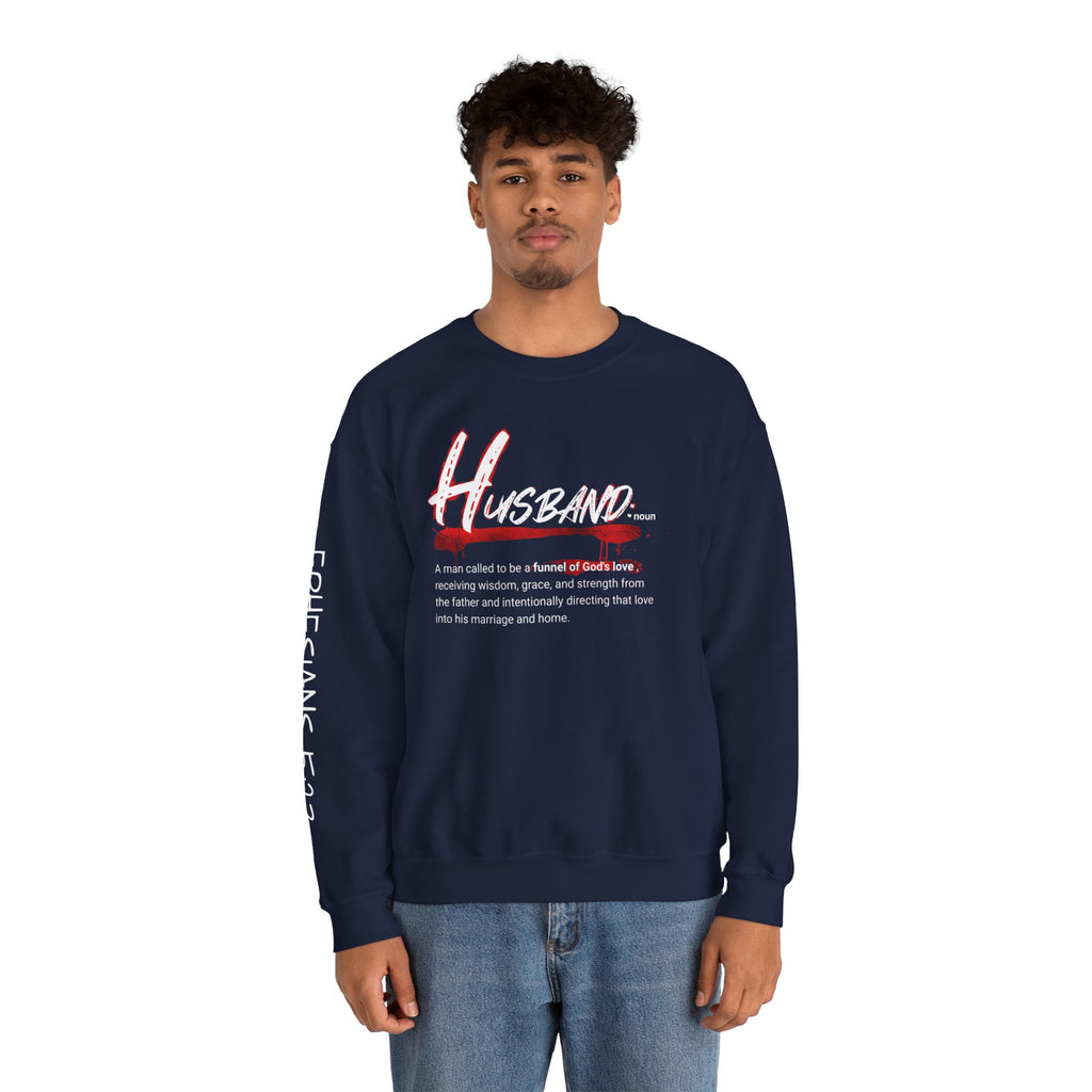 Husband Definition Crewneck Sweatshirt — Christian Marriage Gift