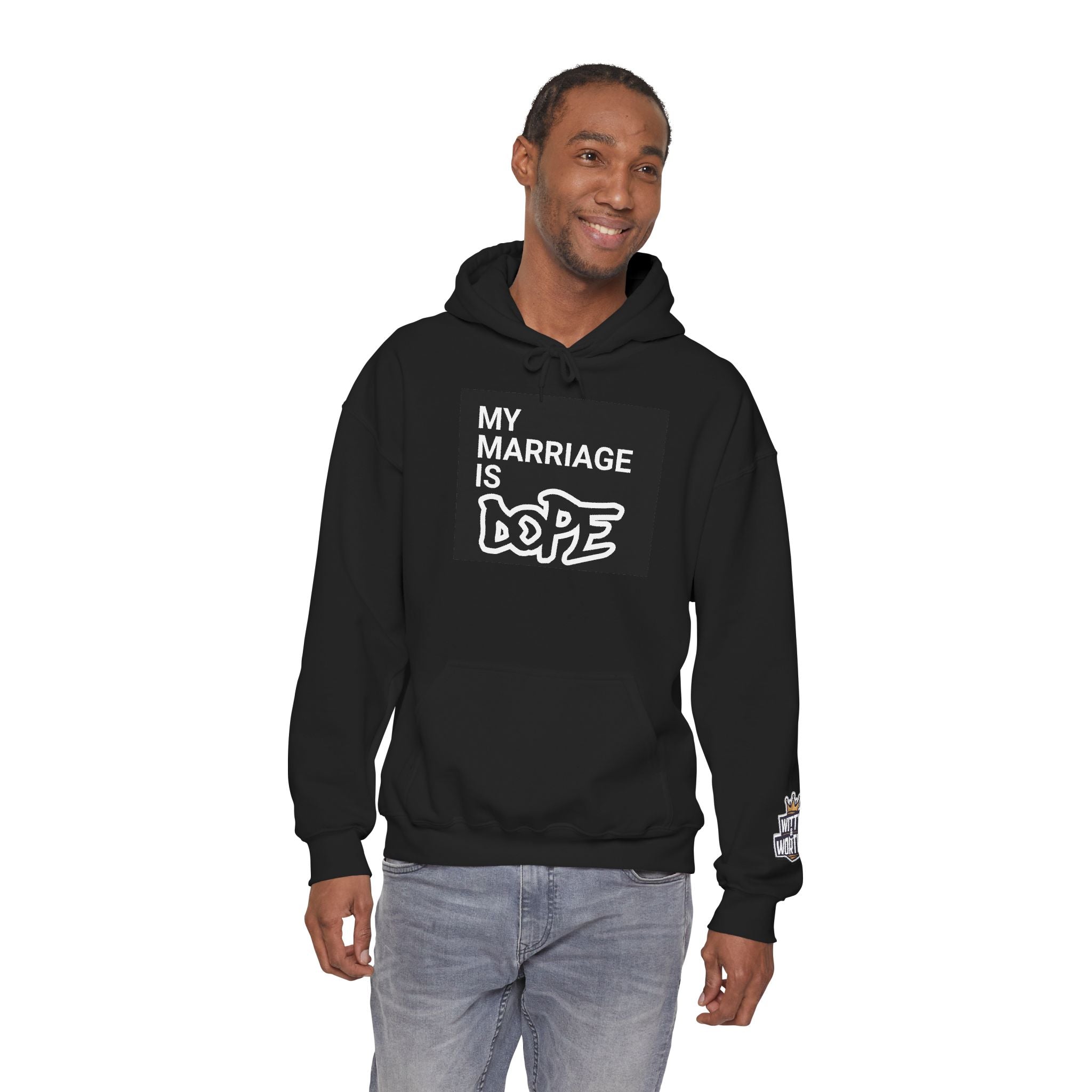 My Marriage Is Dope Hoodie — Funny Couples Graphic Pullover