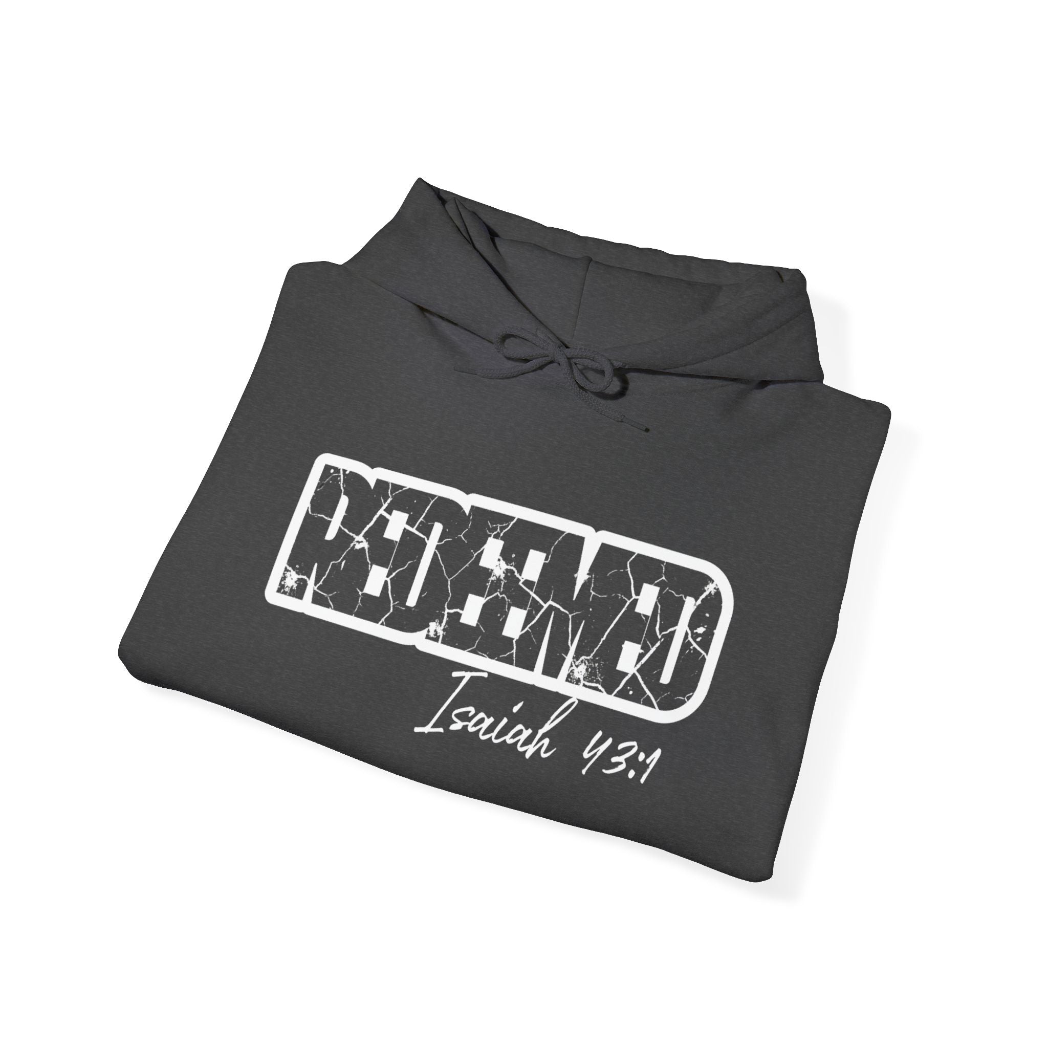 Redeemed Hoodie - Isaiah 43:1 Christian Faith Pullover