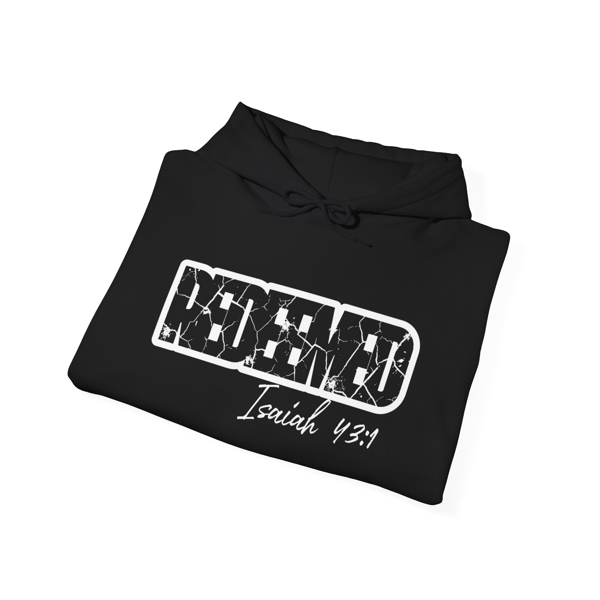 Redeemed Hoodie - Isaiah 43:1 Christian Faith Pullover