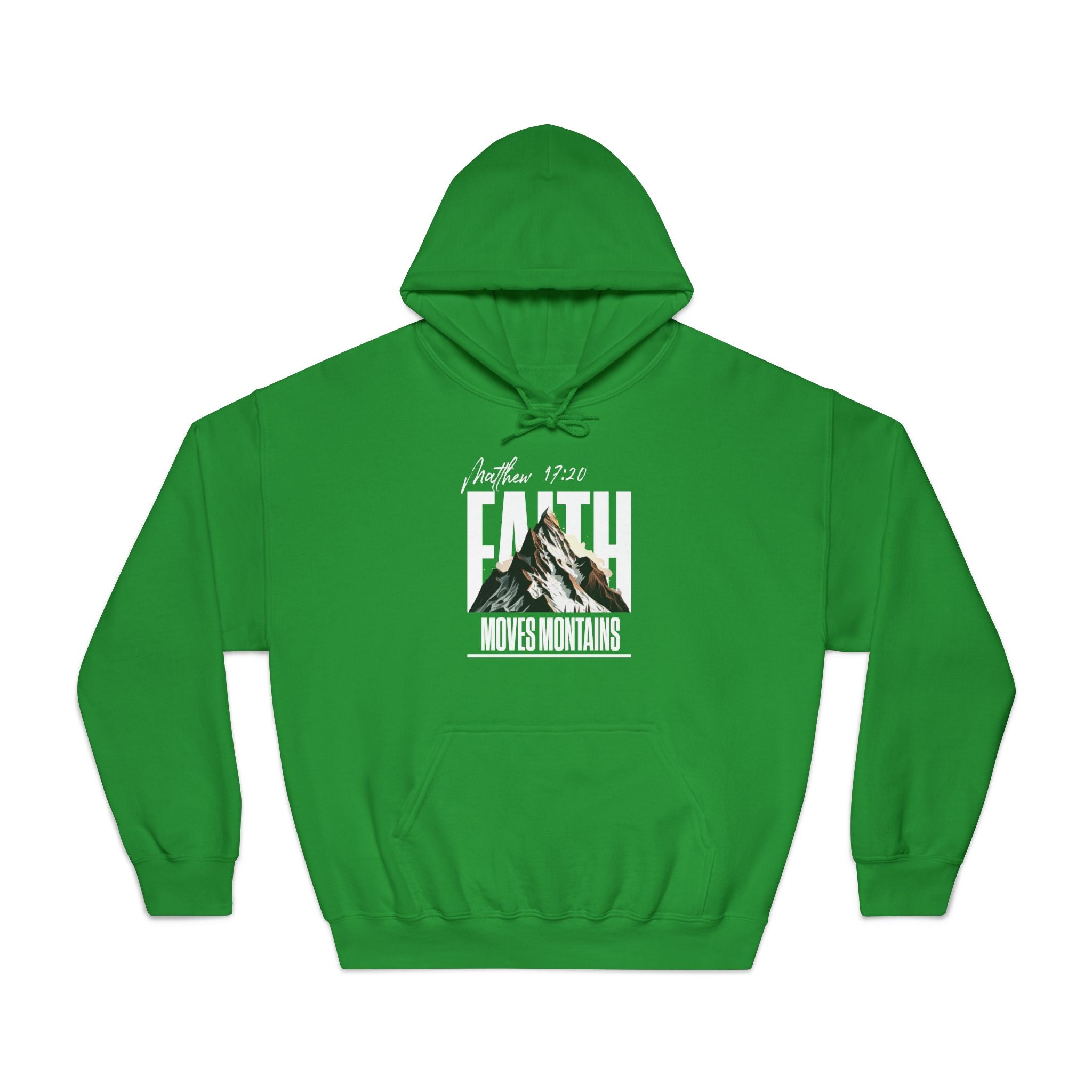 Faith Moves Mountains Hoodie — Inspirational Christian Pullover