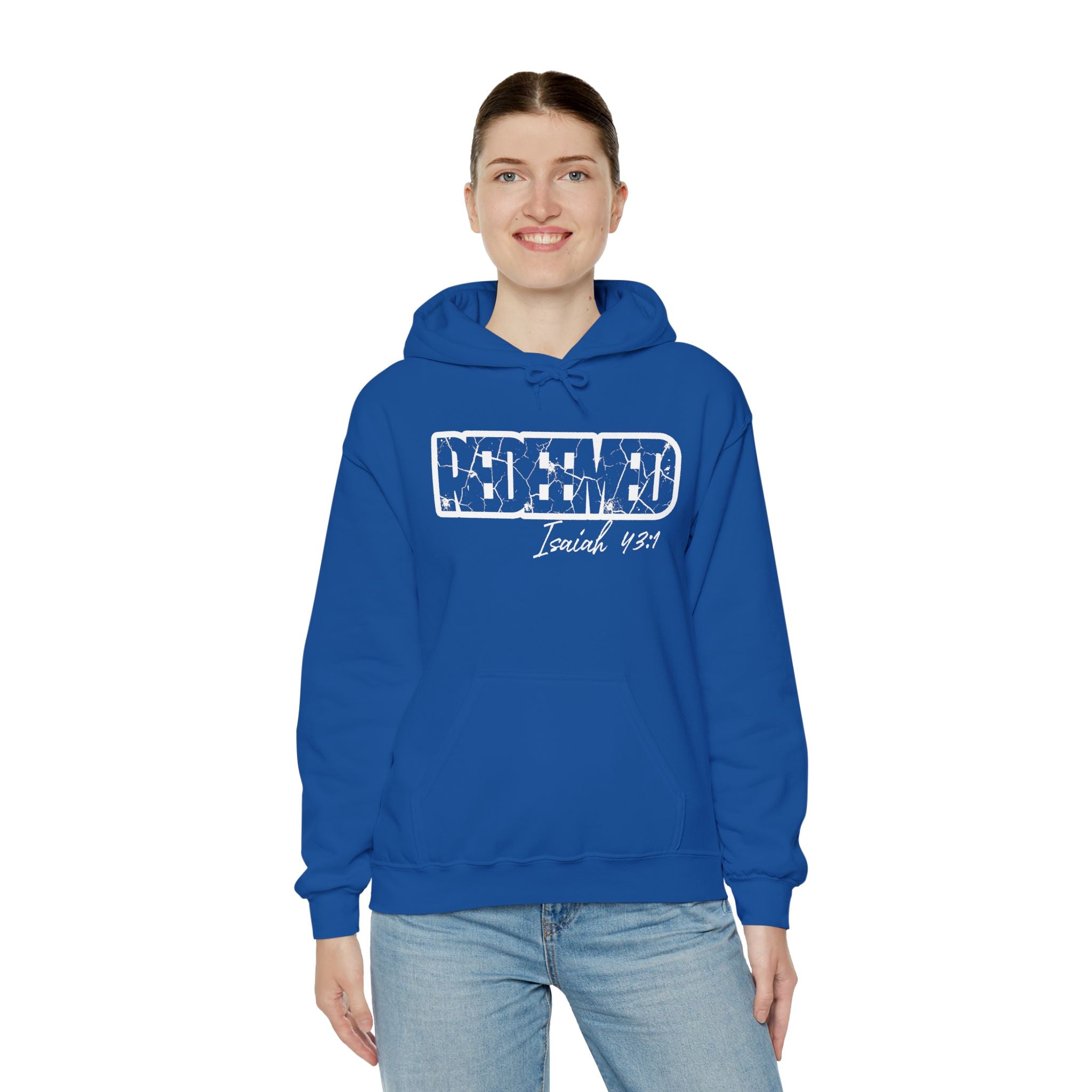 Redeemed Hoodie - Isaiah 43:1 Christian Faith Pullover
