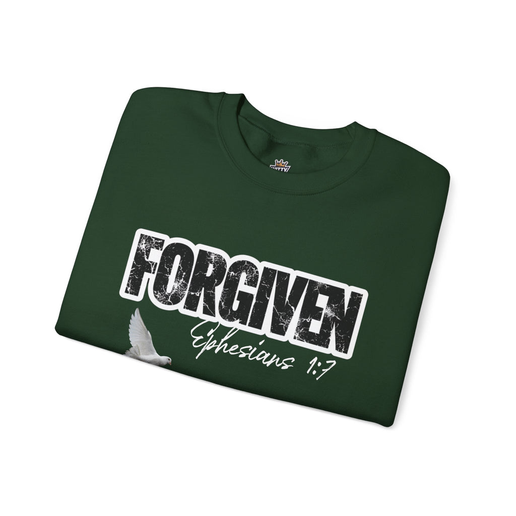 Forgiven Crewneck Sweatshirt – Ephesians 1:7 Christian Dove Pullover