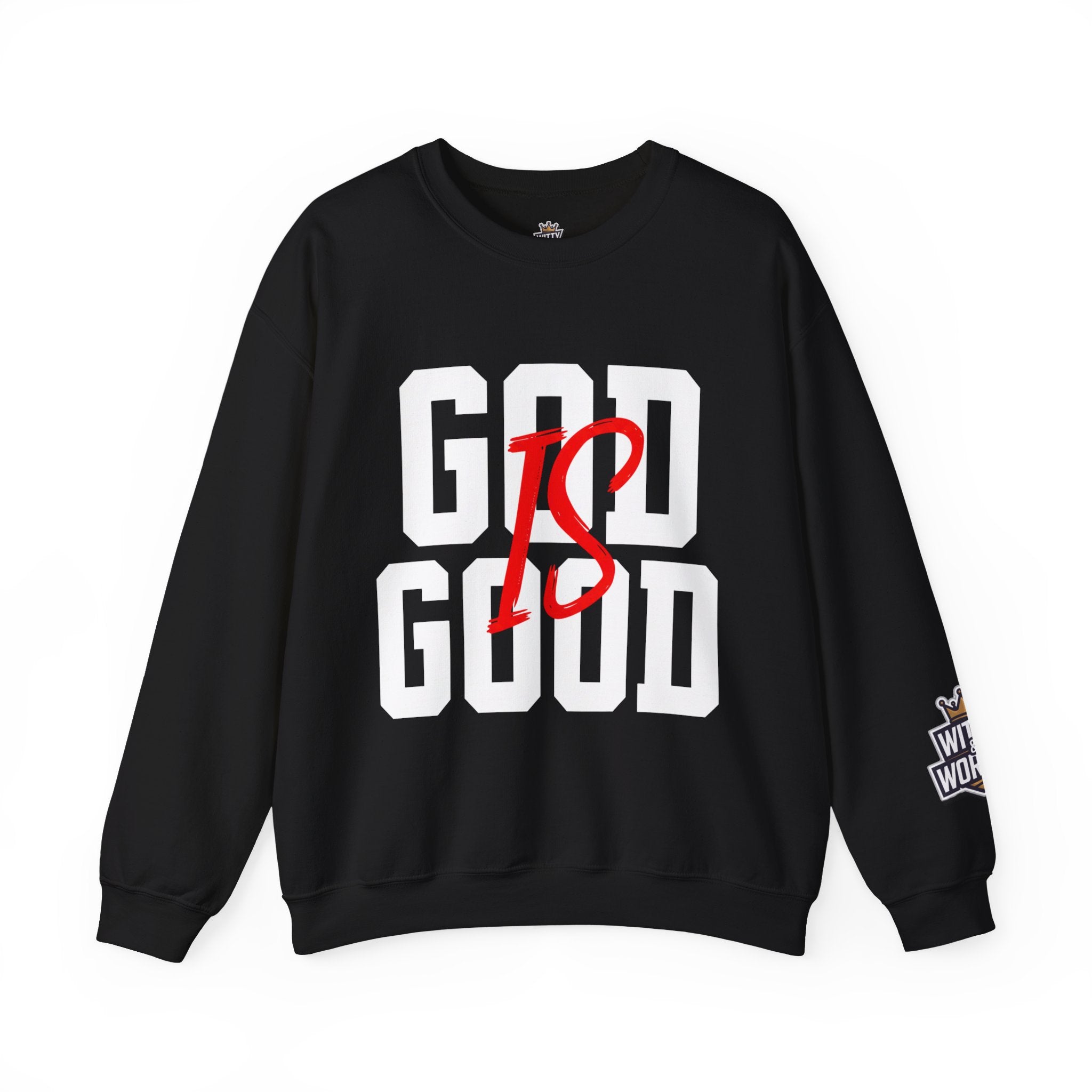 God Is Good Crewneck Sweatshirt — Faith-Based Christian Graphic Pullover