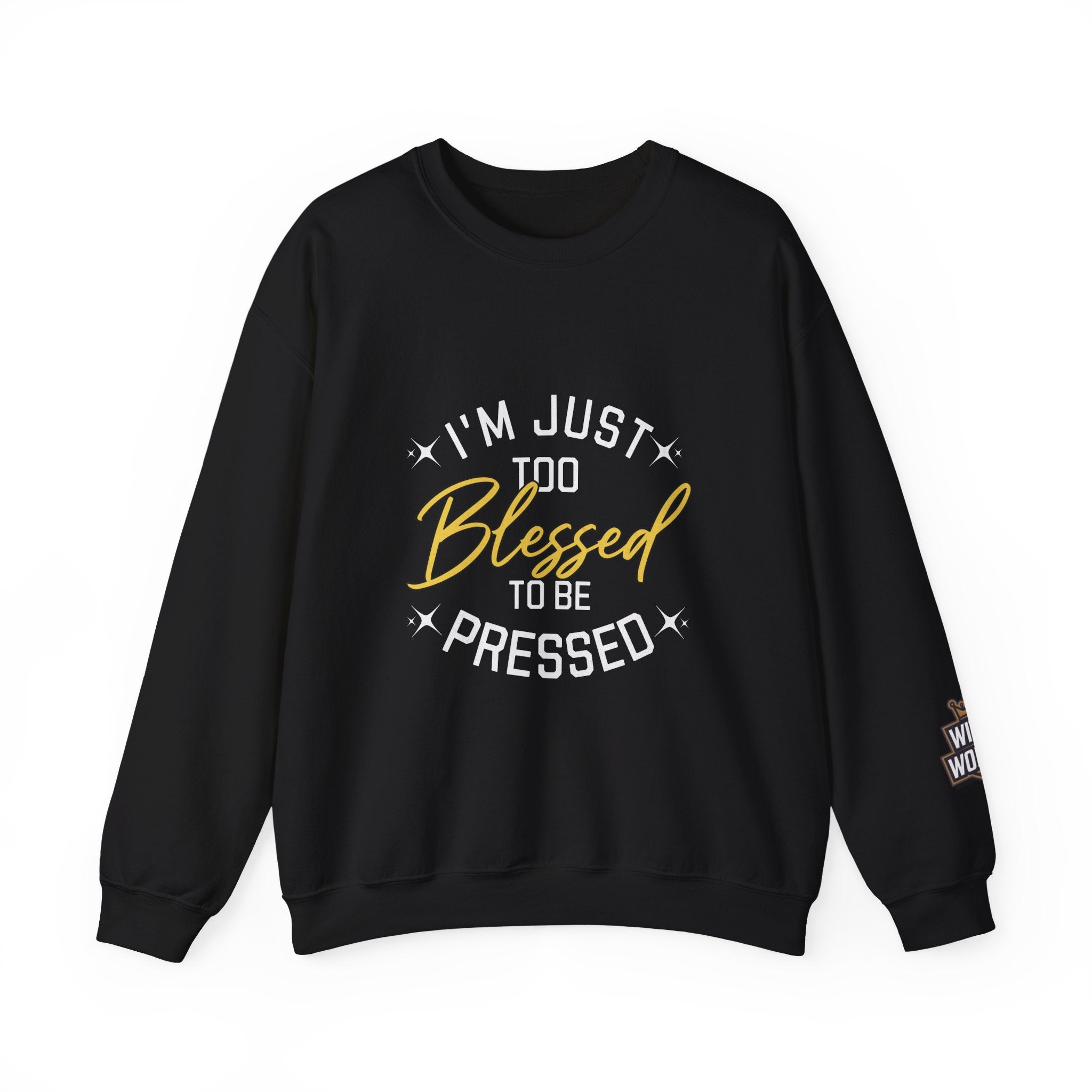 Blessed Crewneck Sweatshirt — Gold Script Cozy Pullover