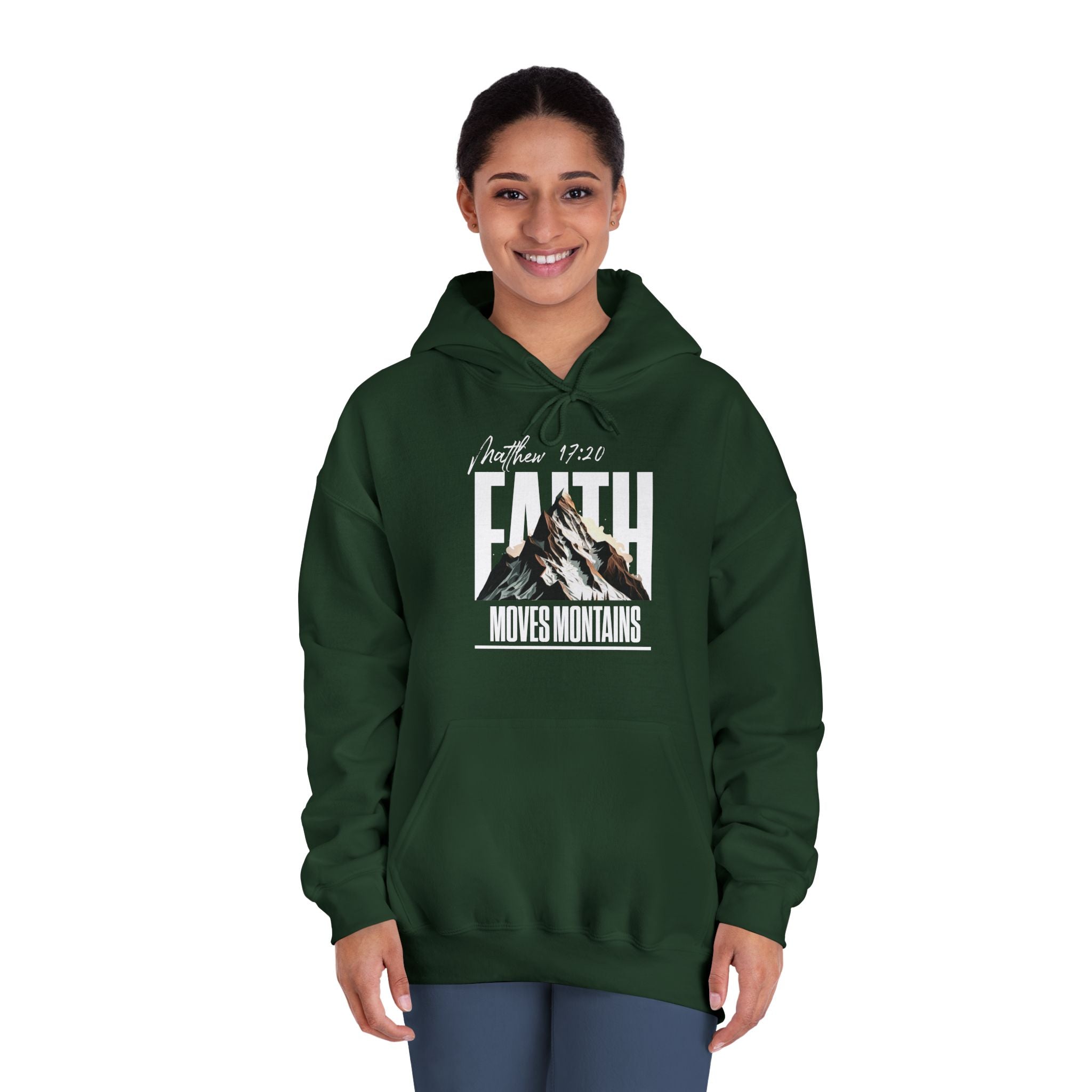 Faith Moves Mountains Hoodie — Inspirational Christian Pullover