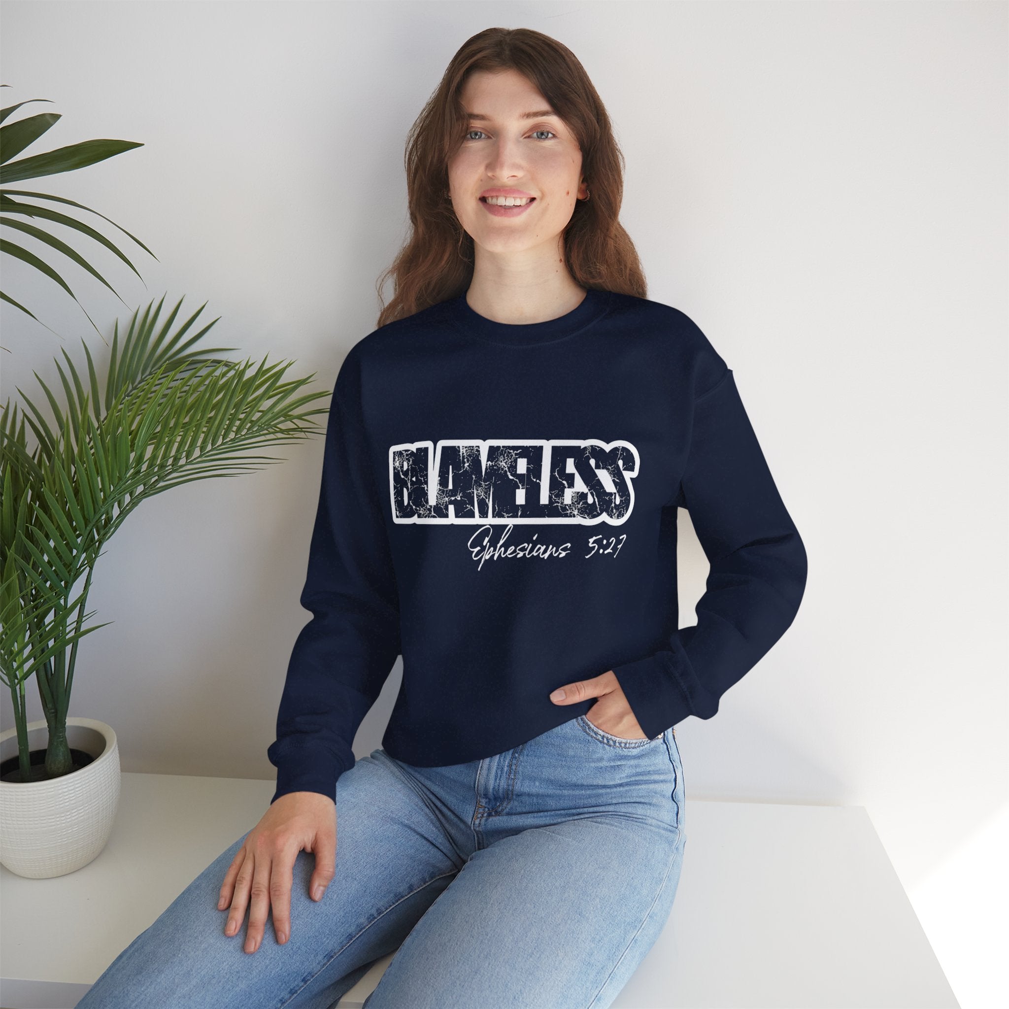 Blameless Crewneck Sweatshirt — Bold Graffiti Logo Pullover