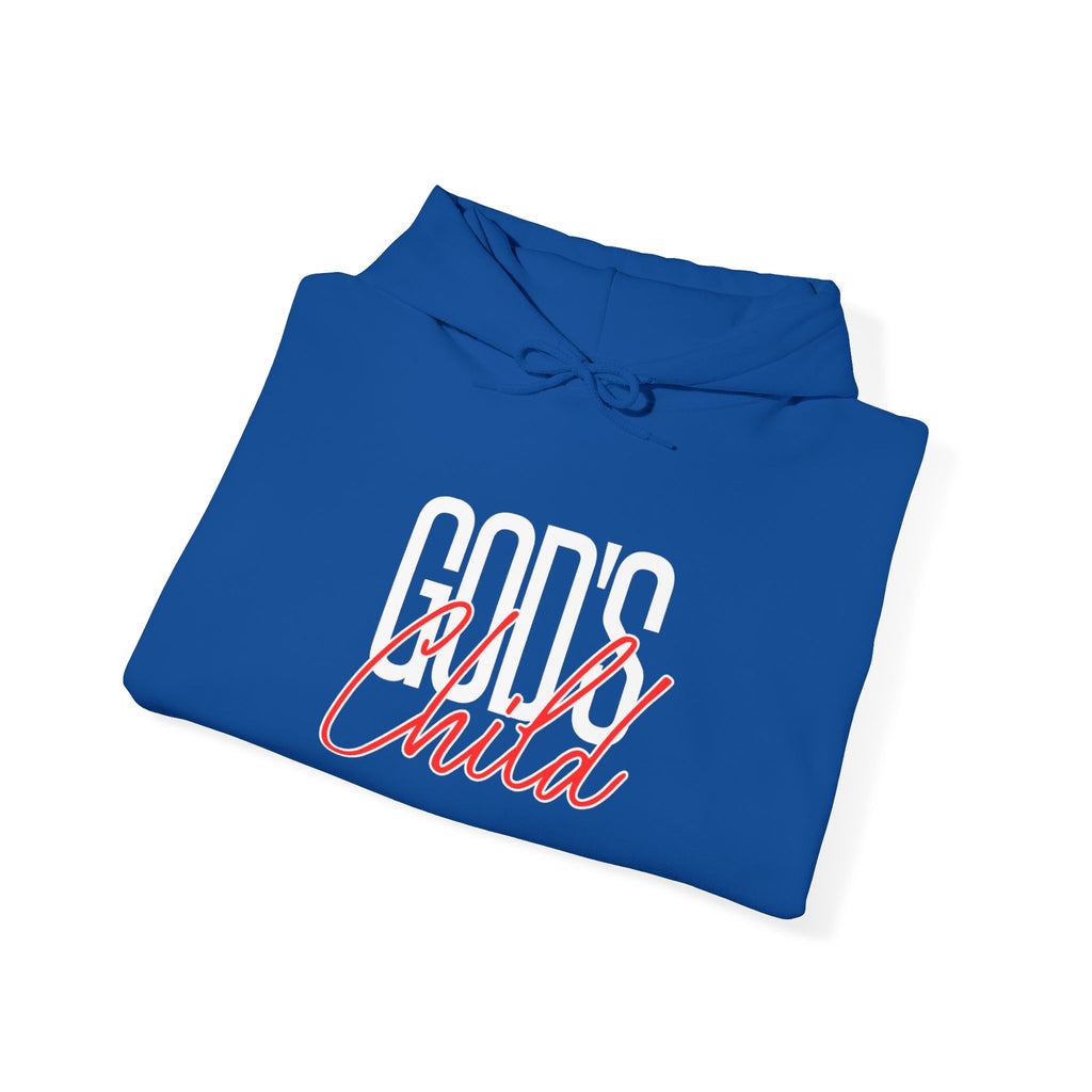 Child Script Hoodie — Cozy White Pullover with 'Child' Script Design