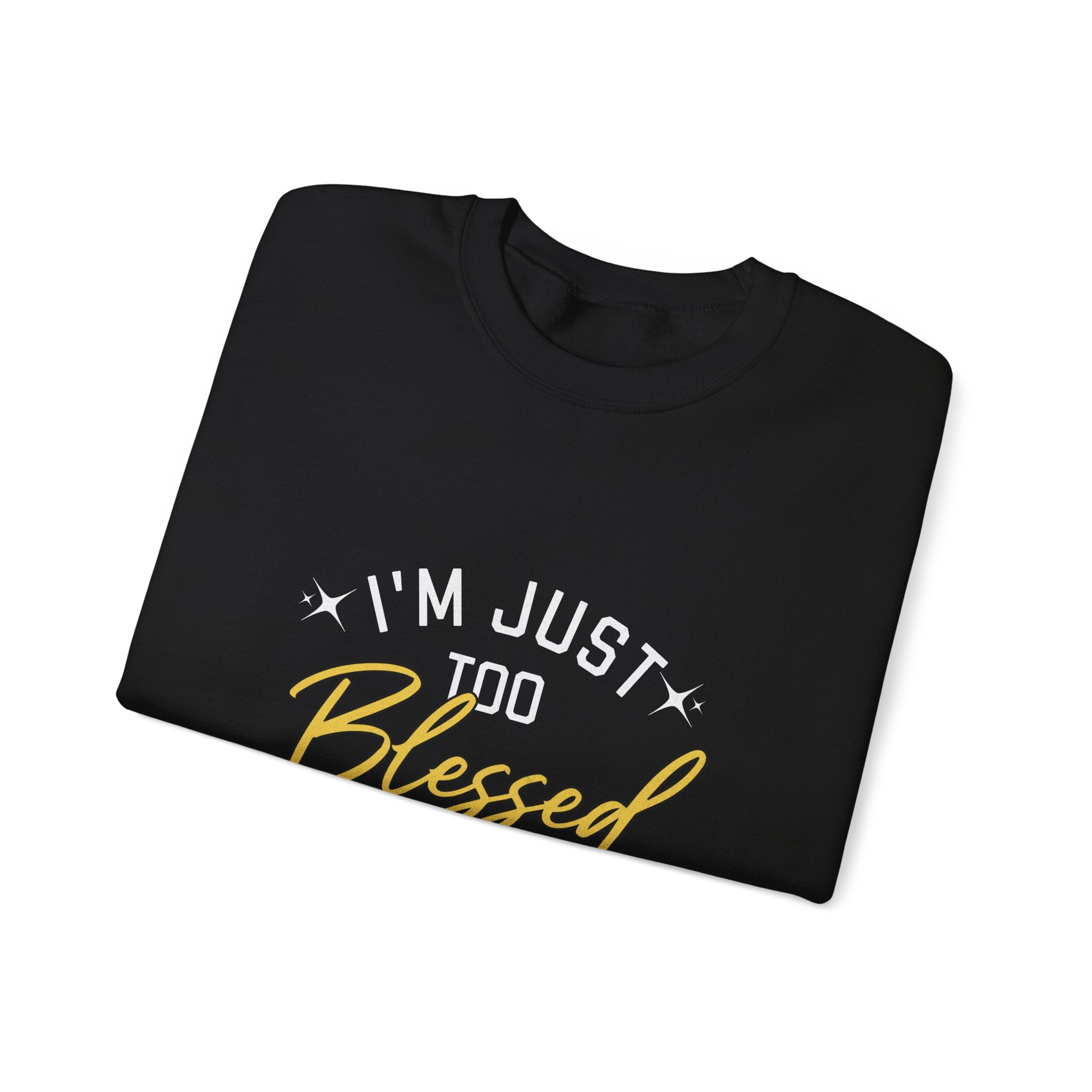 Blessed Crewneck Sweatshirt — Gold Script Cozy Pullover
