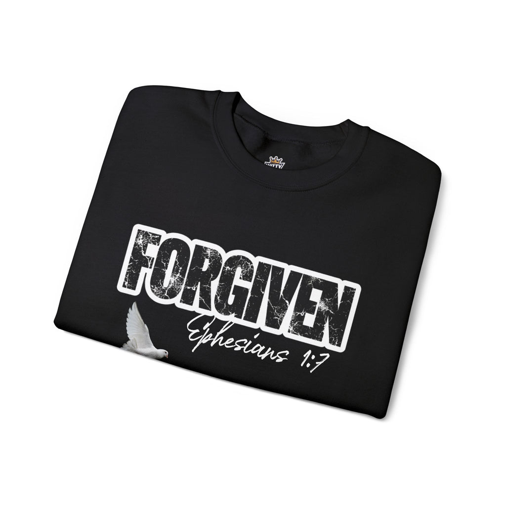 Forgiven Crewneck Sweatshirt – Ephesians 1:7 Christian Dove Pullover