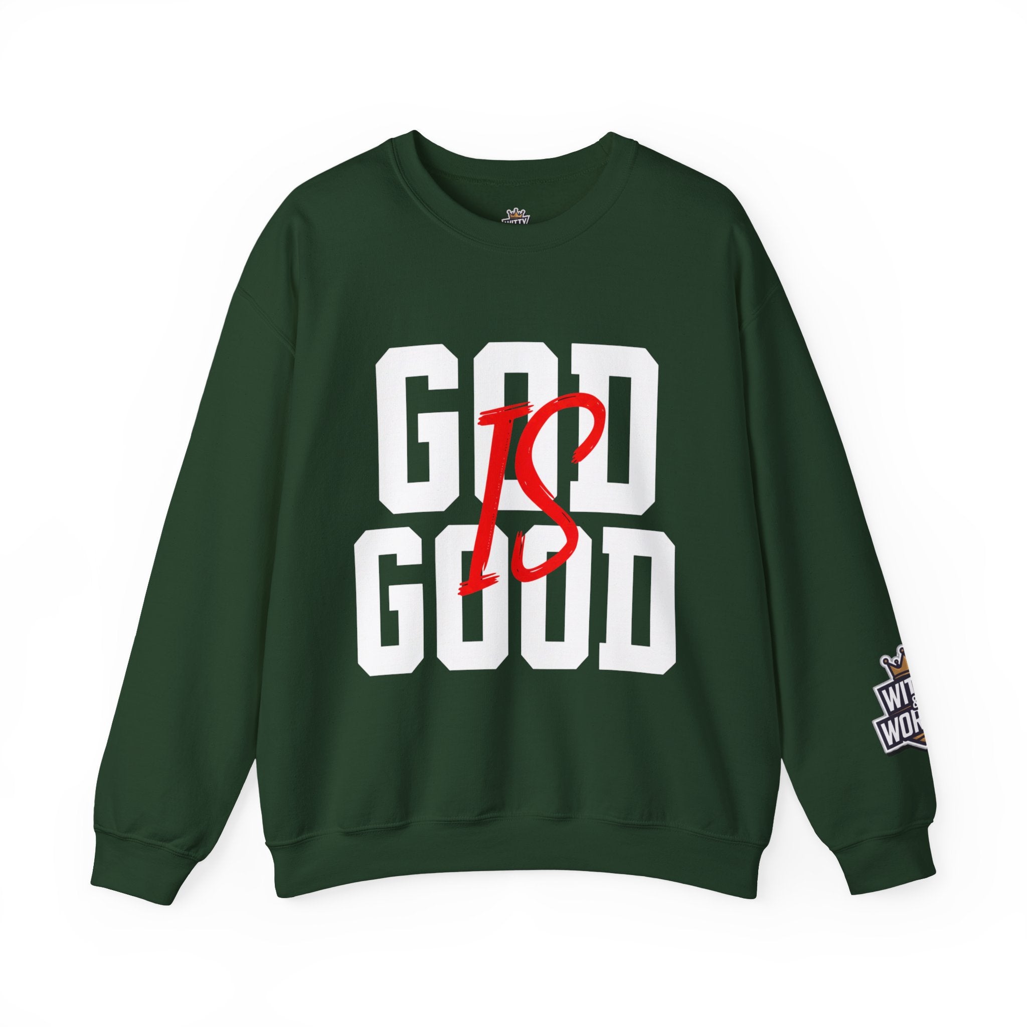 God Is Good Crewneck Sweatshirt — Faith-Based Christian Graphic Pullover