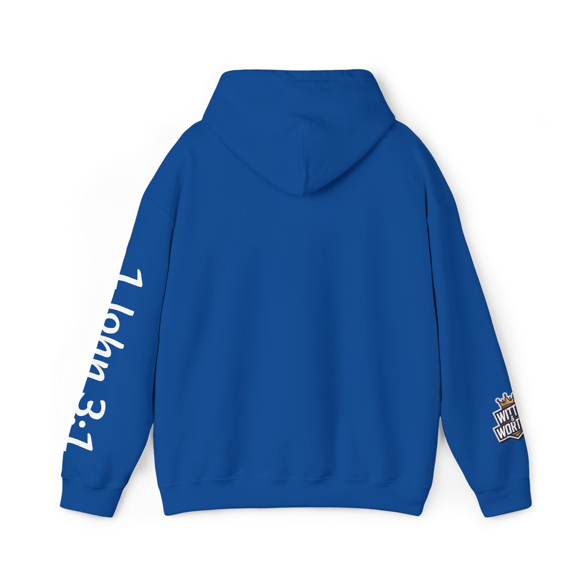 Child Script Hoodie — Cozy White Pullover with 'Child' Script Design