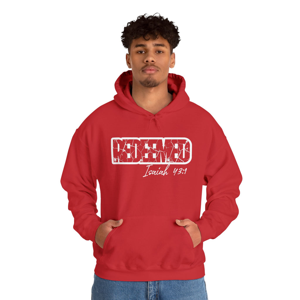 Redeemed Hoodie - Isaiah 43:1 Christian Faith Pullover
