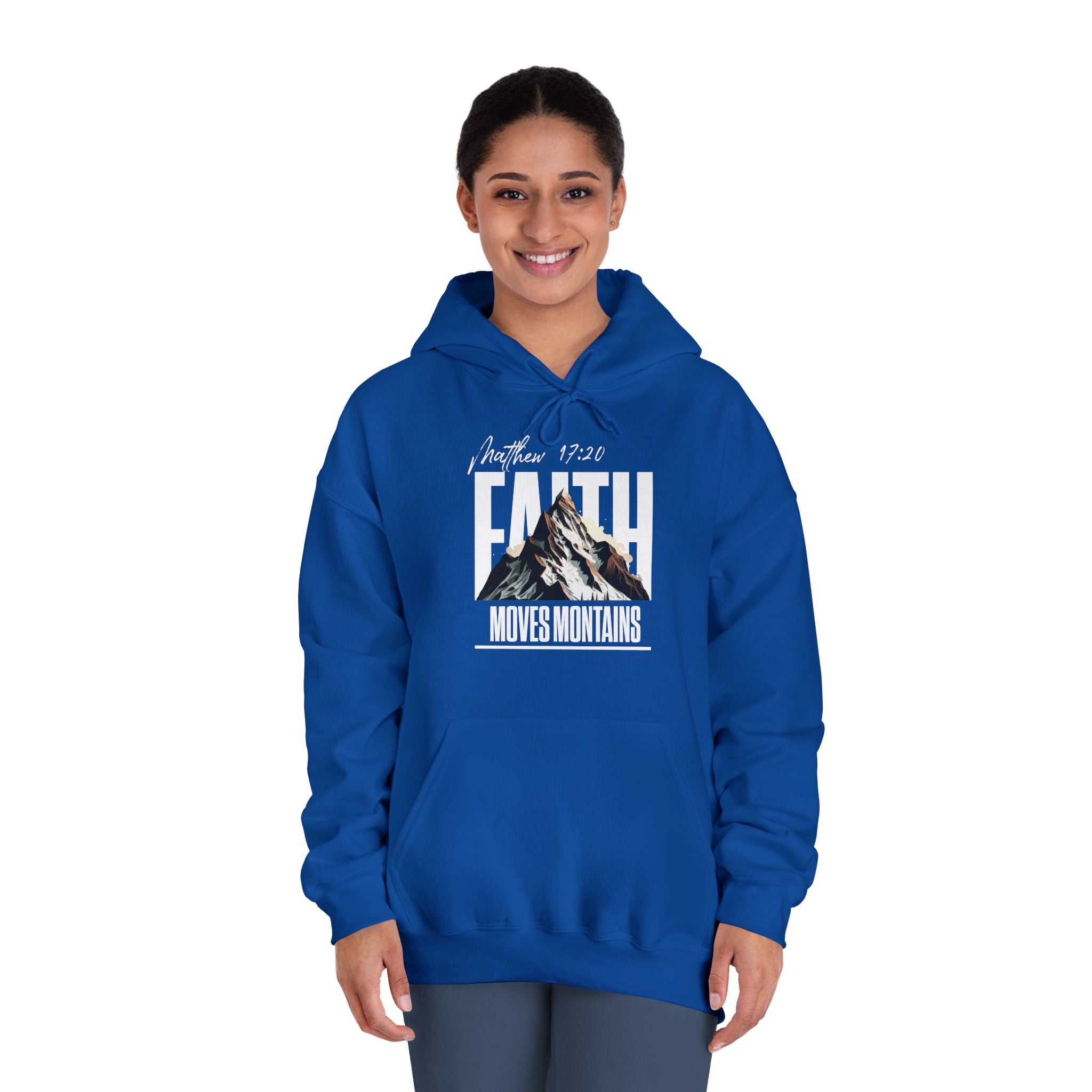 Faith Moves Mountains Hoodie — Inspirational Christian Pullover