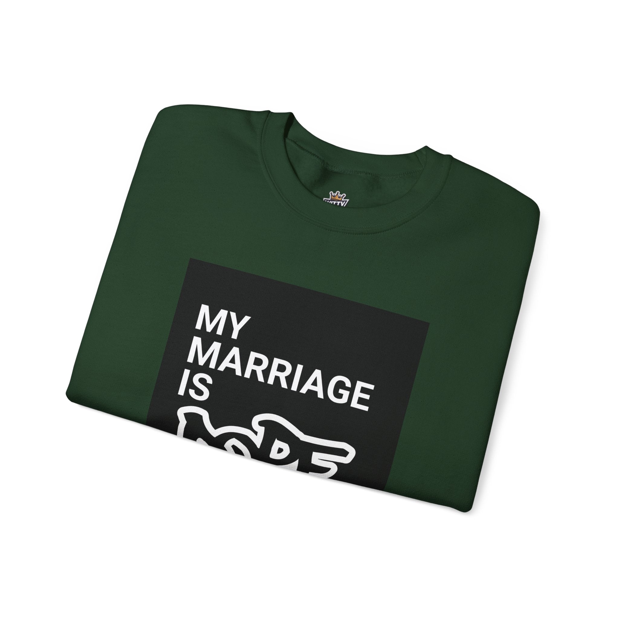 "My Marriage Is Dope" Crewneck Sweatshirt — Funny Couples Graphic Sweatshirt