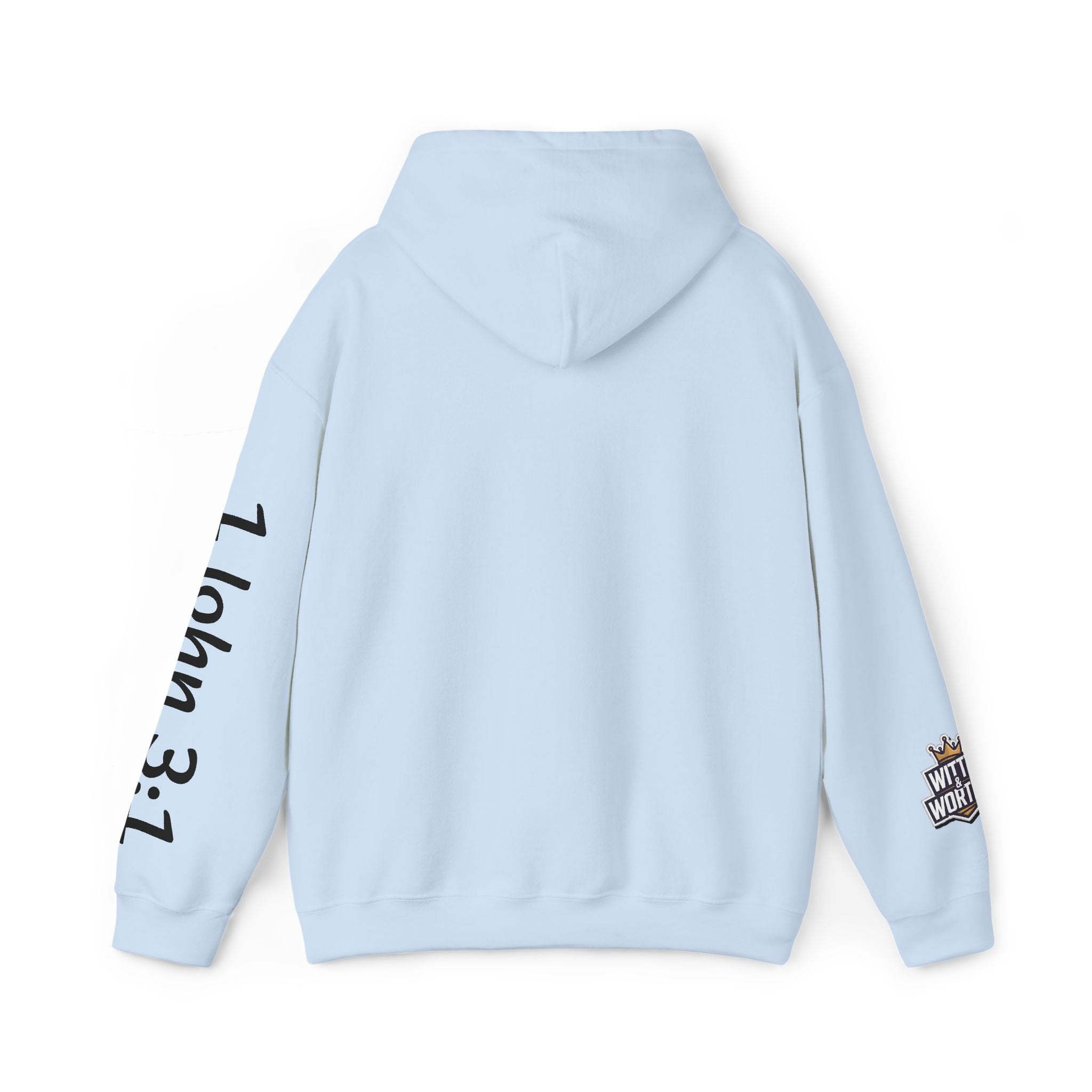 Child Script Hoodie — Cozy White Pullover with 'Child' Script Design