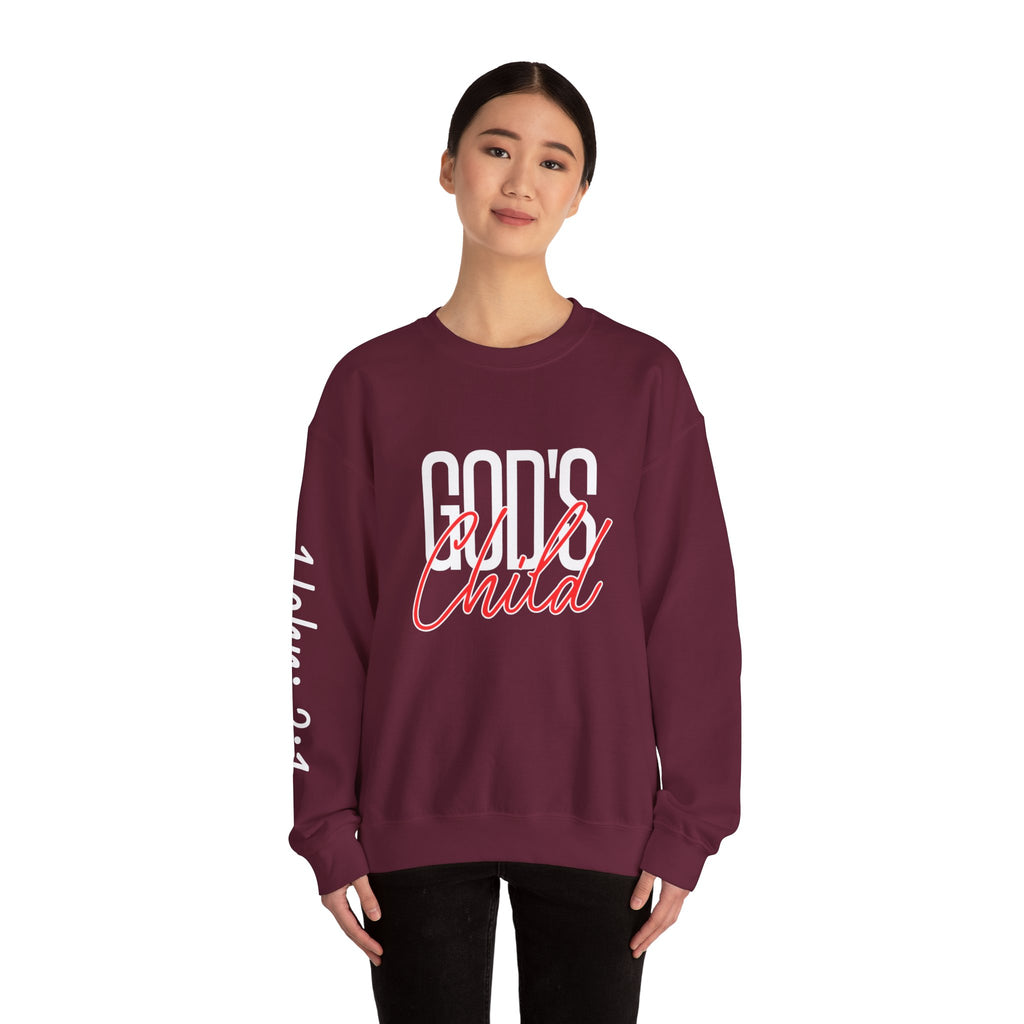 God's Wild Child Crewneck Sweatshirt — Christian Faith Graphic Pullover