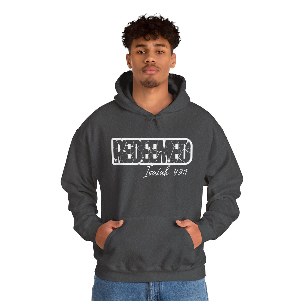 Redeemed Hoodie - Isaiah 43:1 Christian Faith Pullover