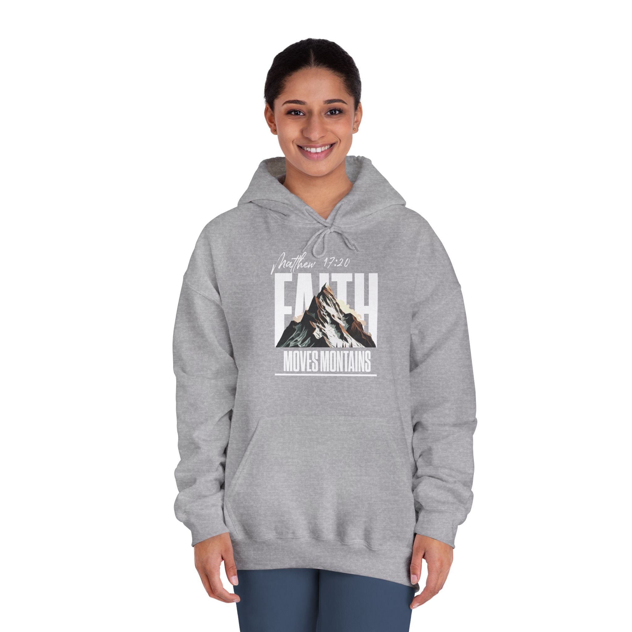 Faith Moves Mountains Hoodie — Inspirational Christian Pullover