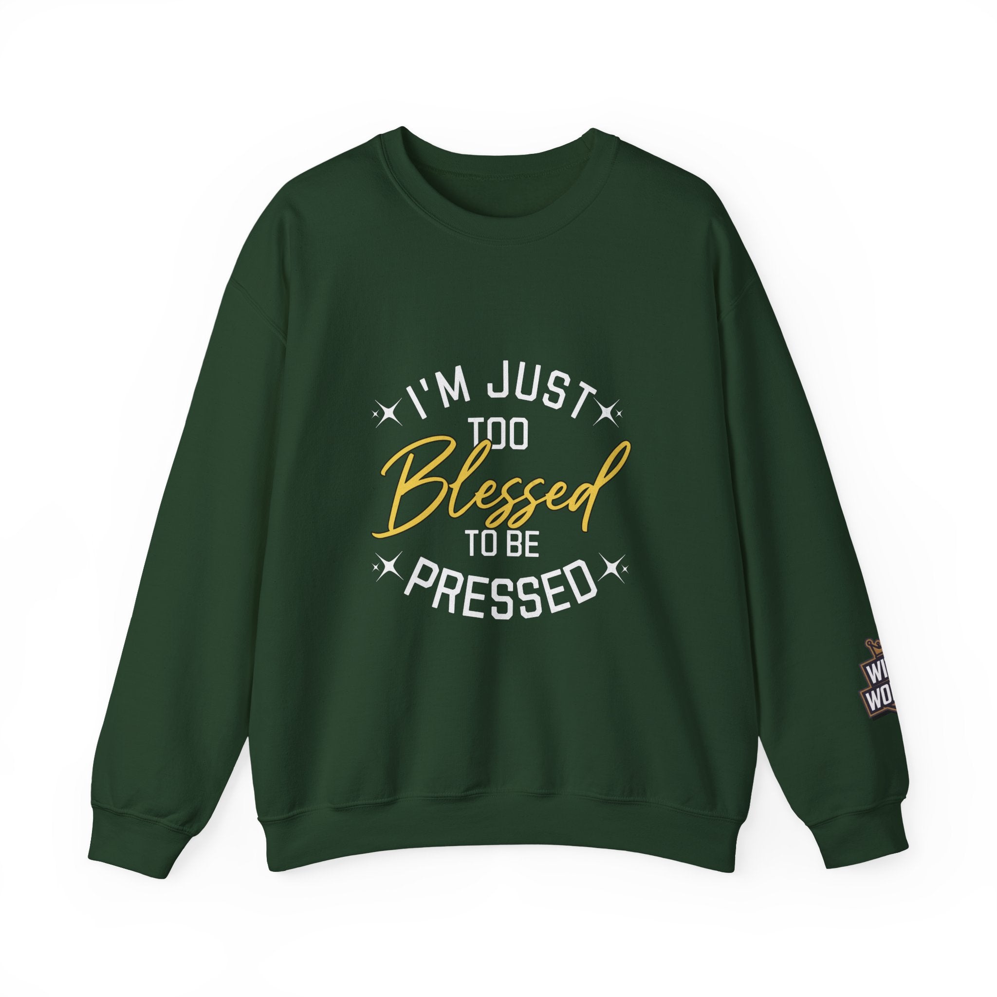 Blessed Crewneck Sweatshirt — Gold Script Cozy Pullover