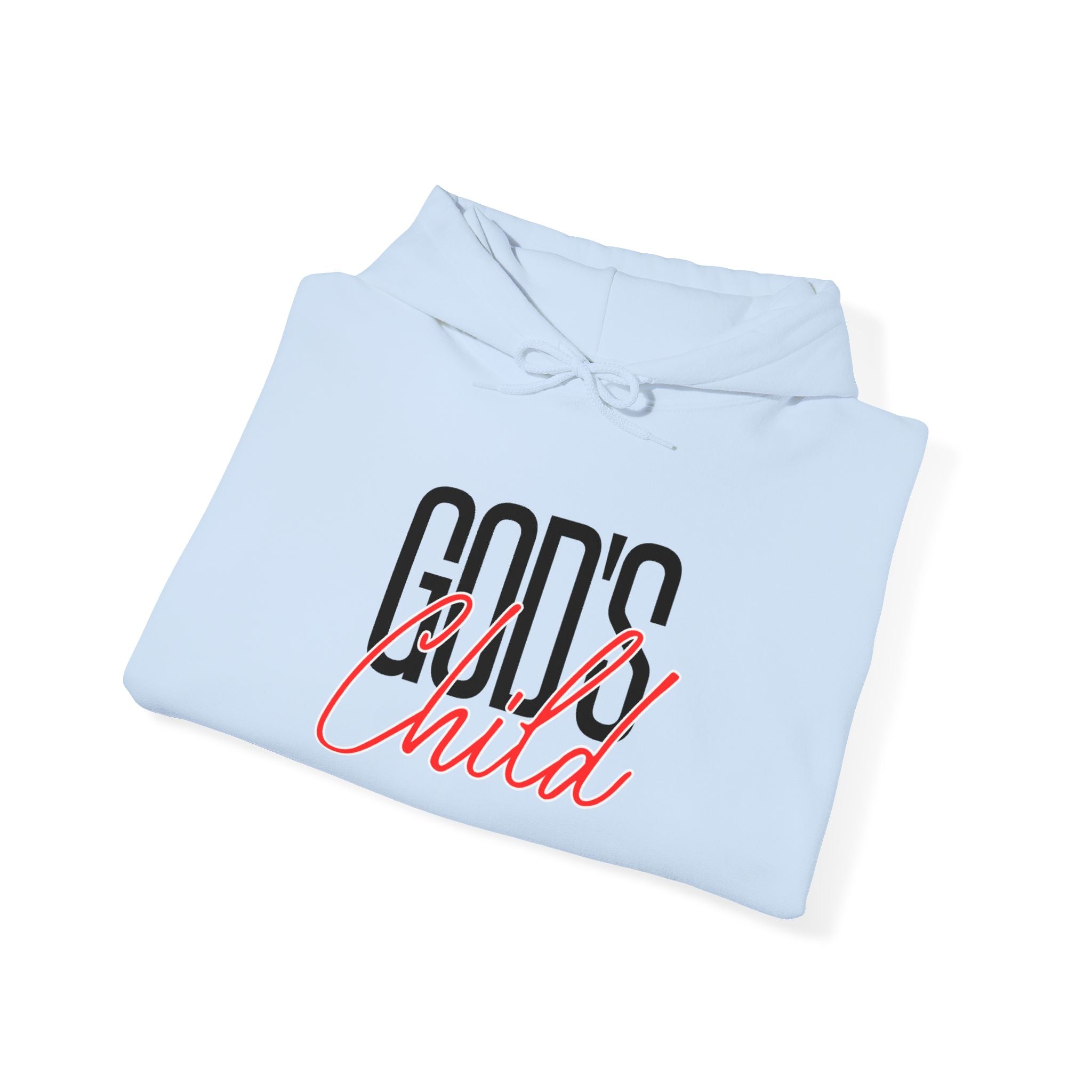 Child Script Hoodie — Cozy White Pullover with 'Child' Script Design
