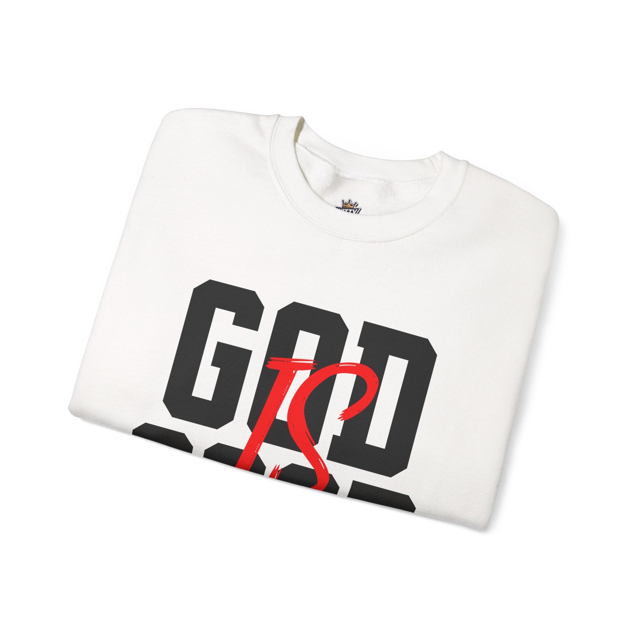 God Is Good Crewneck Sweatshirt — Faith-Based Christian Graphic Pullover