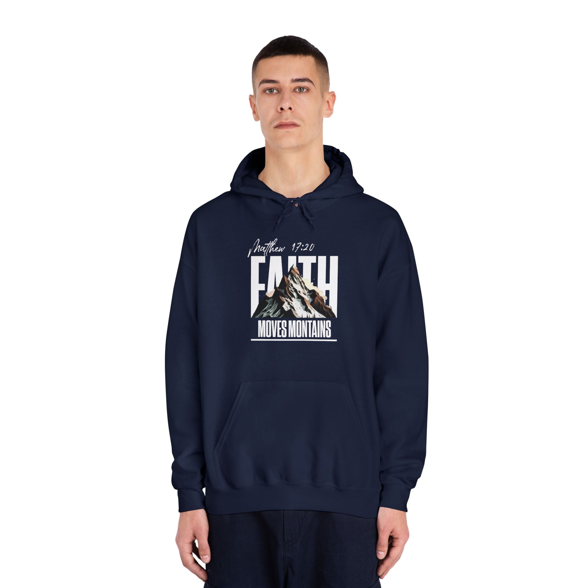 Faith Moves Mountains Hoodie — Inspirational Christian Pullover