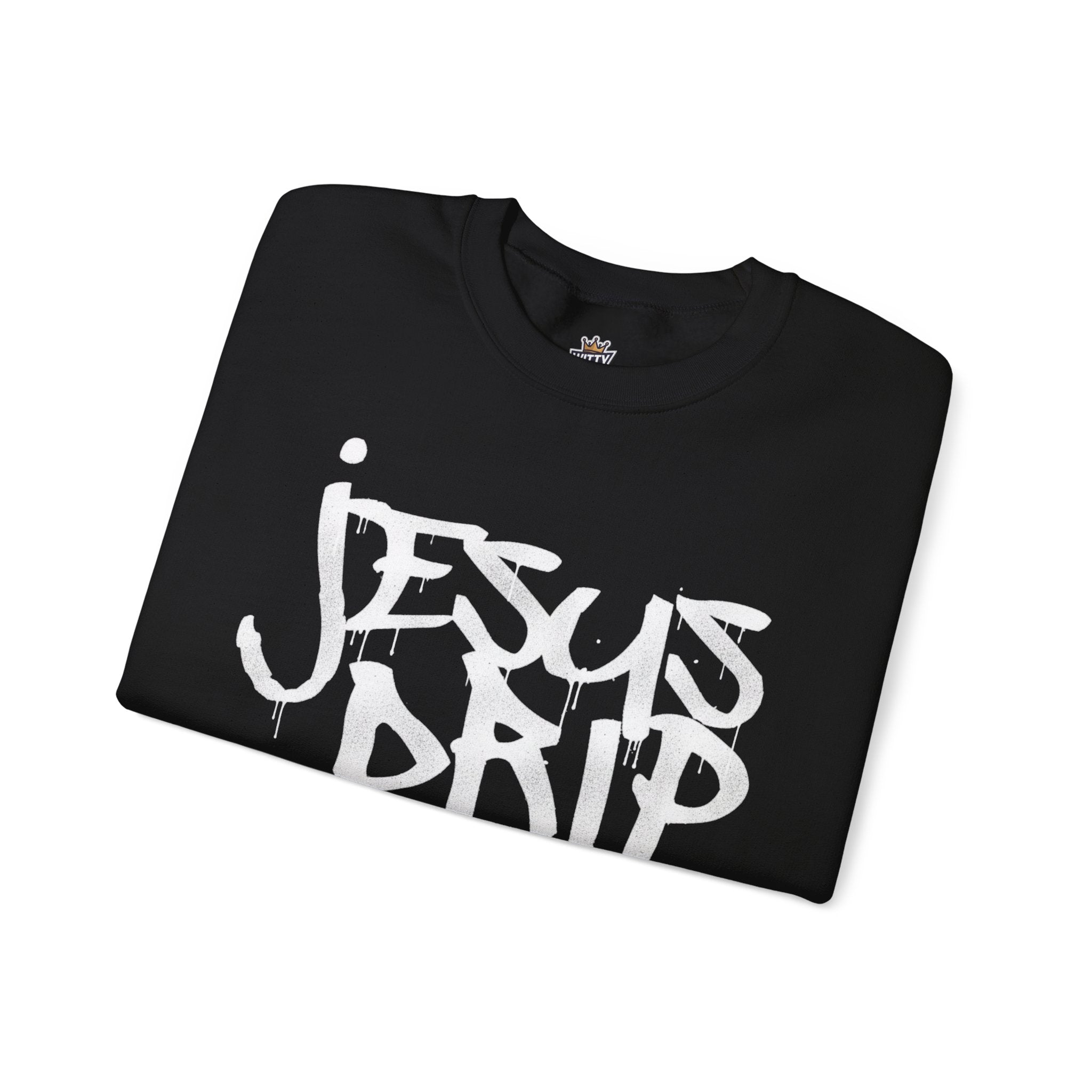 Jesus Drip Crewneck Sweatshirt — Streetwear Christian Graphic Pullover