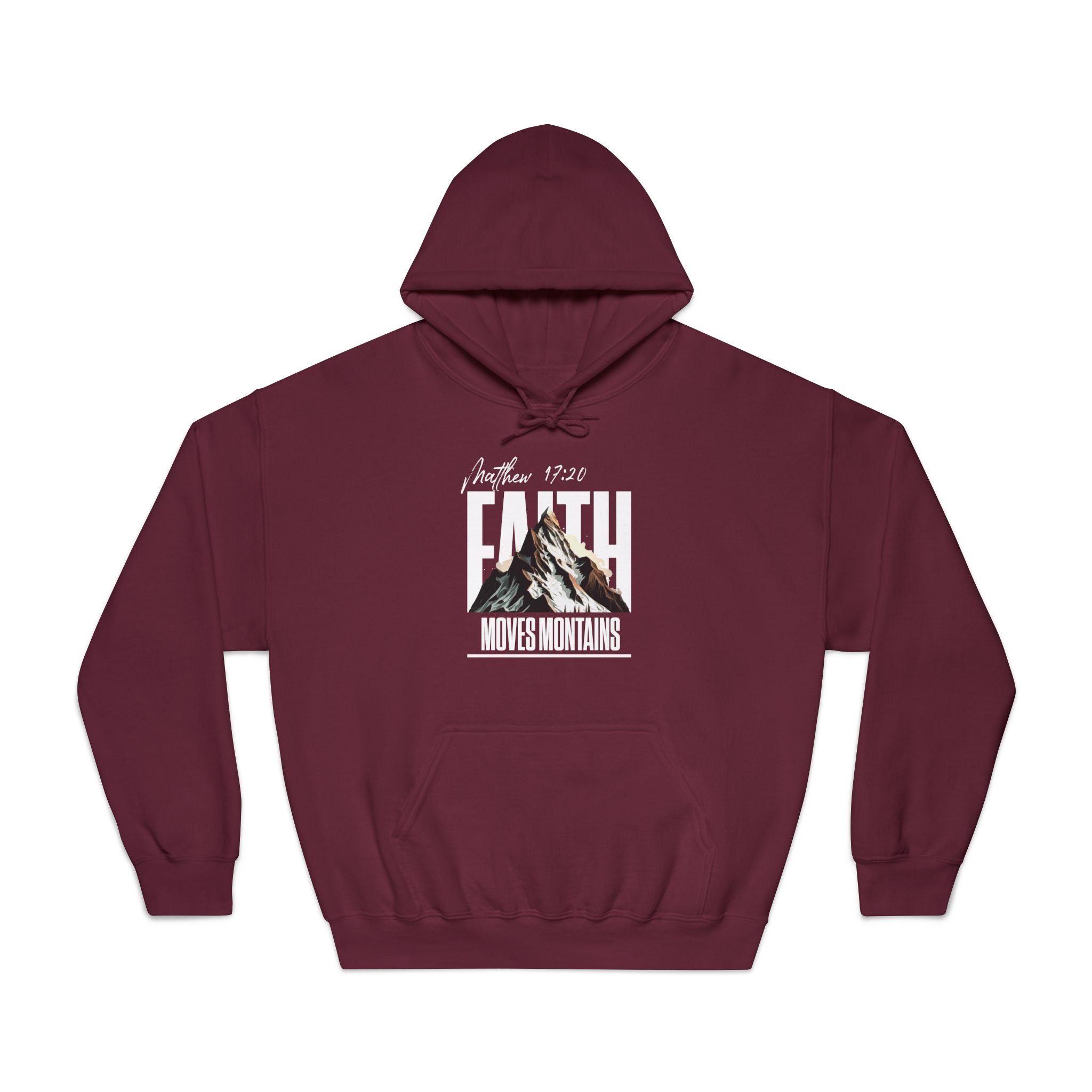 Faith Moves Mountains Hoodie — Inspirational Christian Pullover