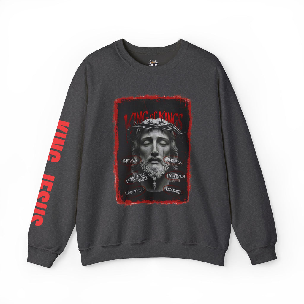Religious Graphic Crewneck Sweatshirt – 'Love One Another' Jesus Portrait