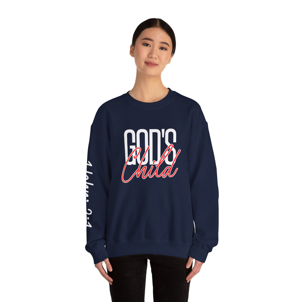 God's Wild Child Crewneck Sweatshirt — Christian Faith Graphic Pullover
