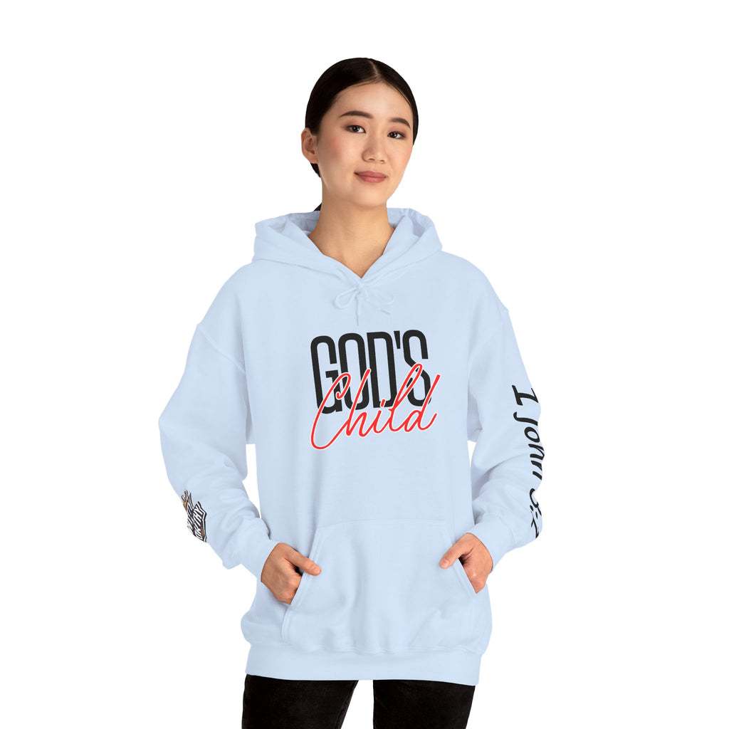 Child Script Hoodie — Cozy White Pullover with 'Child' Script Design