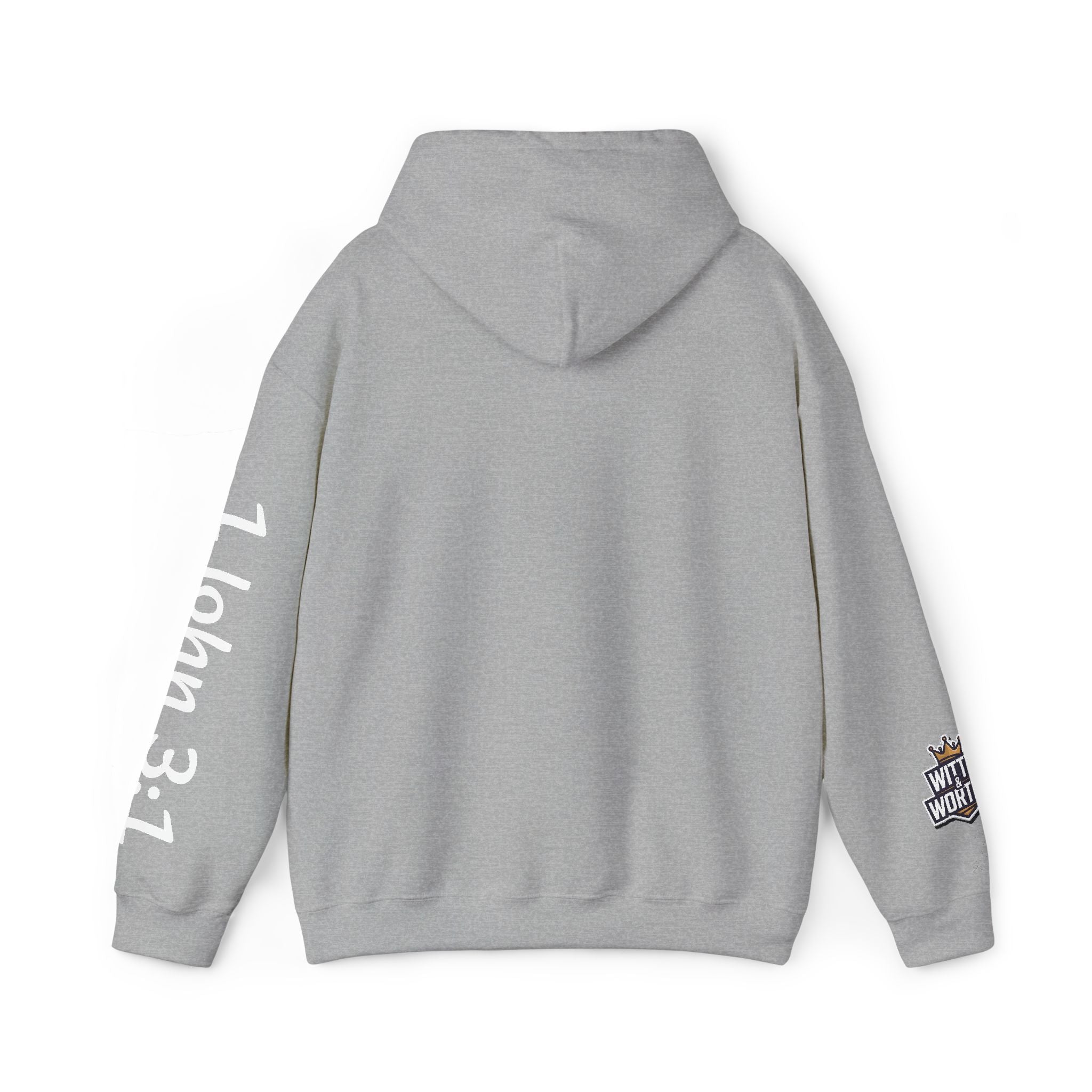 Child Script Hoodie — Cozy White Pullover with 'Child' Script Design